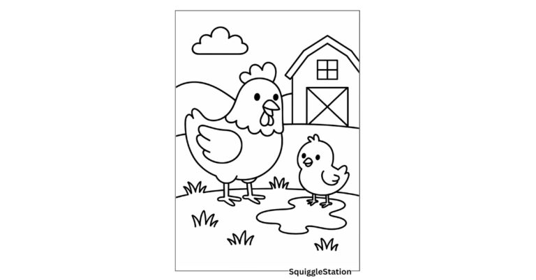 free farm animals coloring pages for kids — printable barnyard coloring sheets featuring cows, pigs, chickens, horses, and sheep for fun farm-themed activities