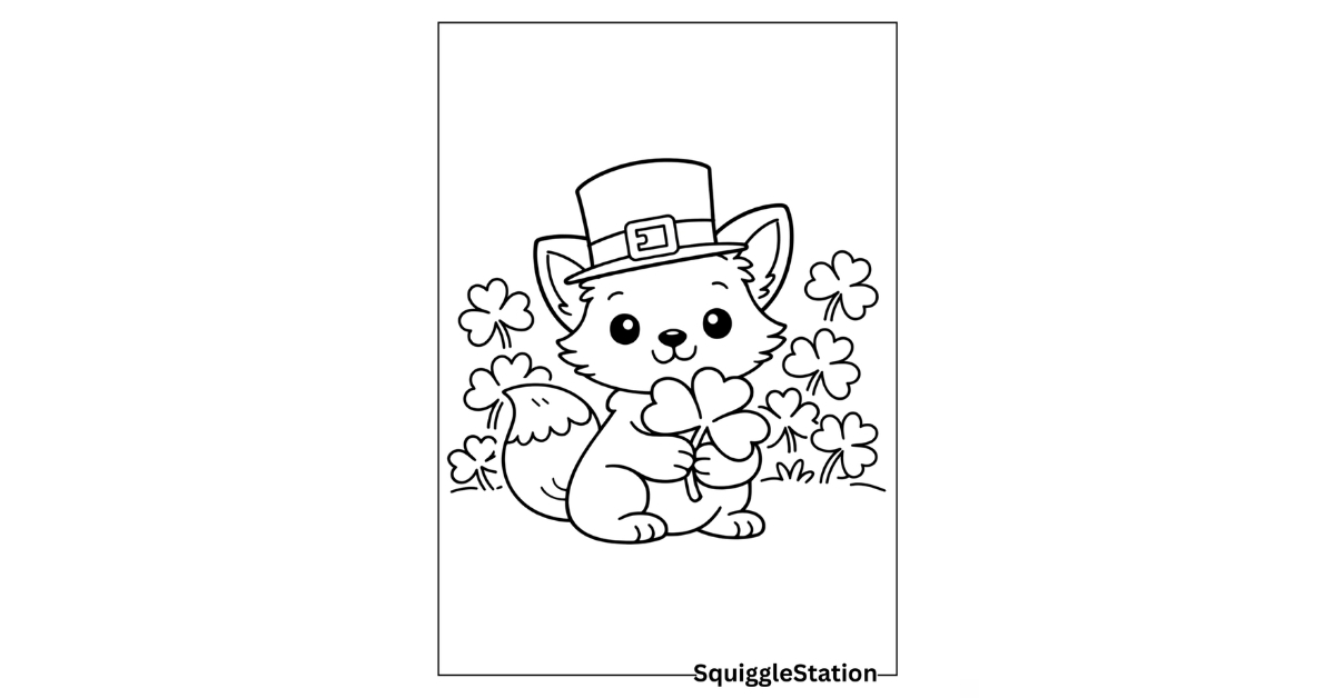Cute fox coloring pages with simple outlines, free printable fox coloring sheets for kids.