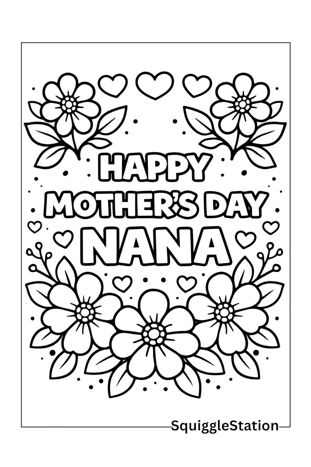 Mother’s Day Coloring Pages for Grandma (Free Printable) 1 Free printable Mother's Day coloring pages for Grandma including cute animals, floral designs, and Nana coloring sheets for kids