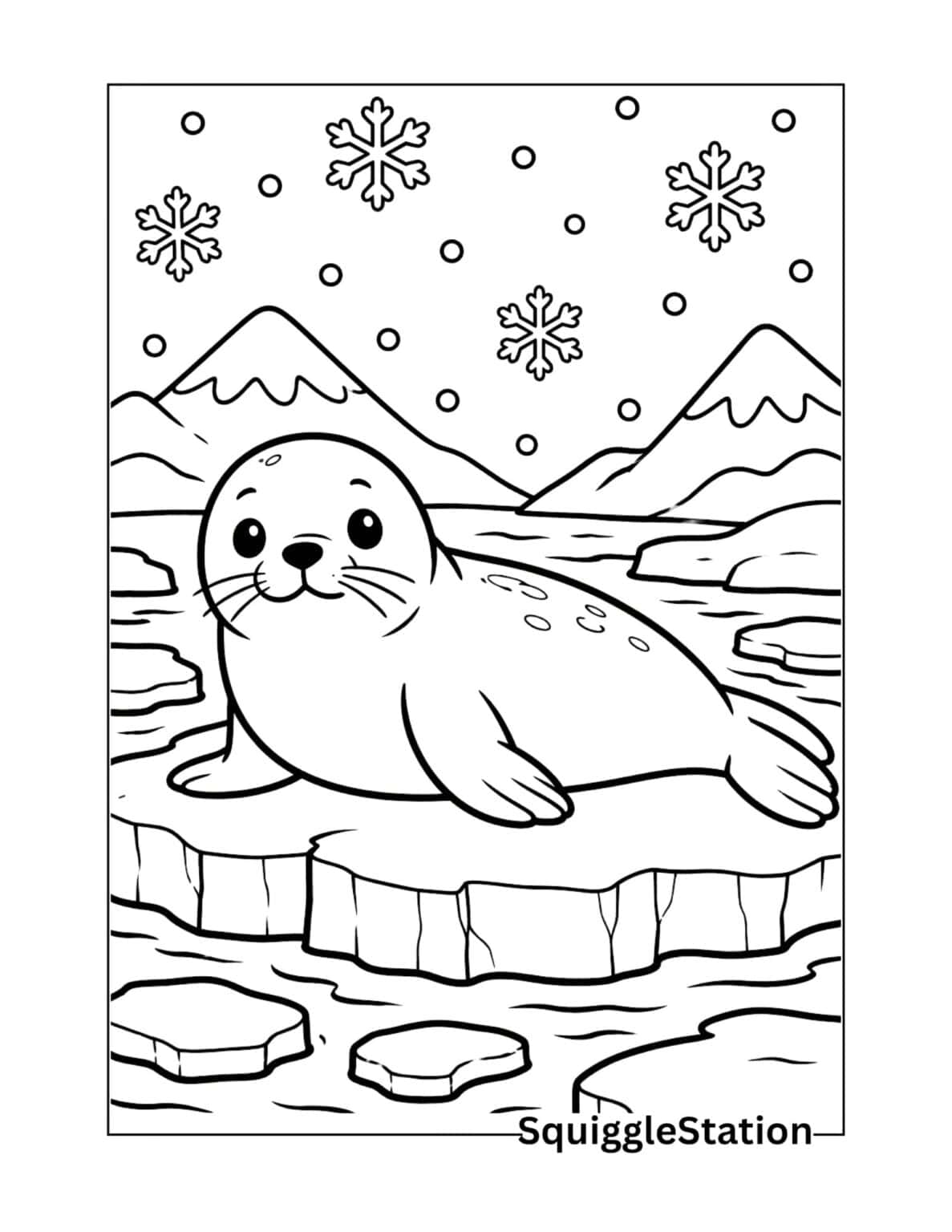 Arctic Seal Coloring Pages (Free Winter Animal Printables For Kids ...