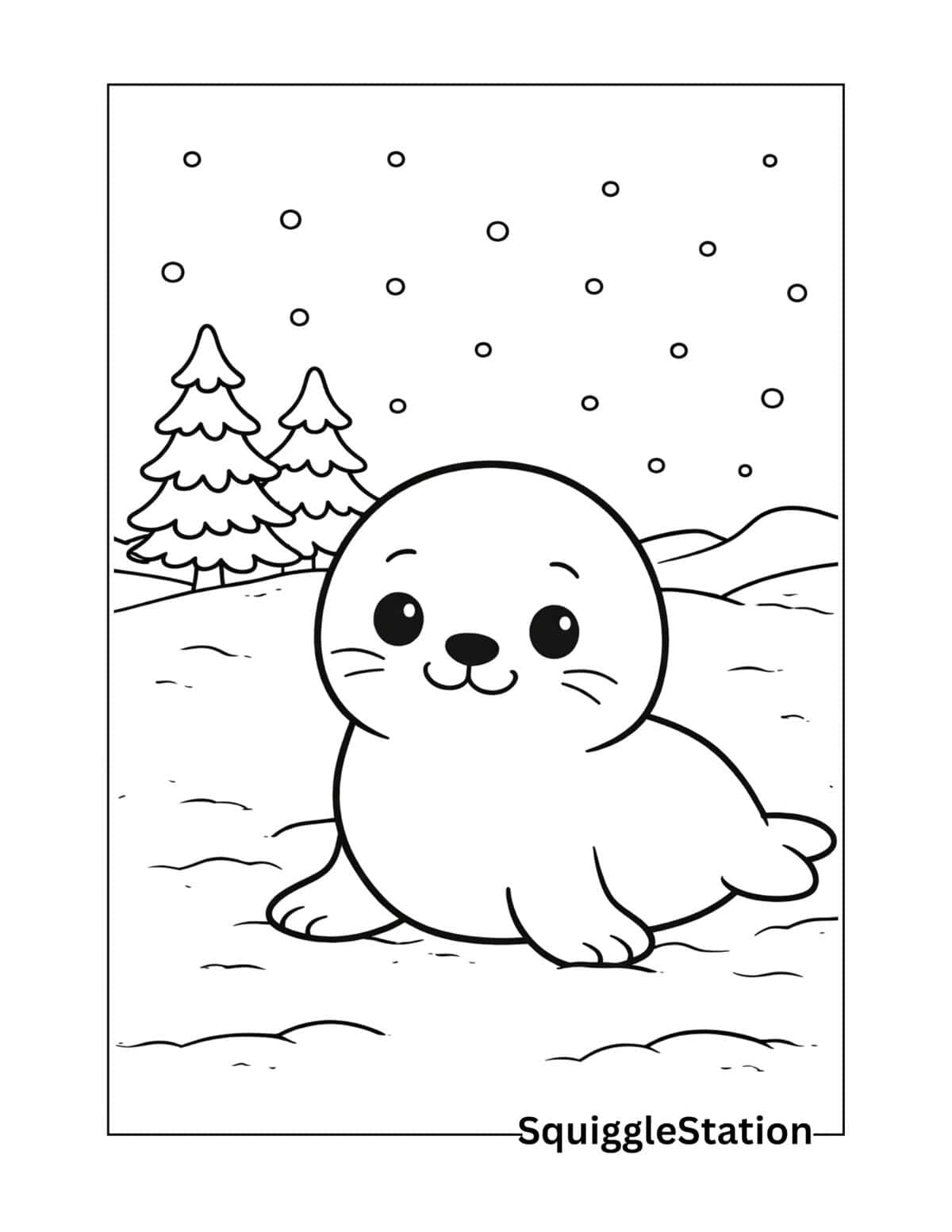 Arctic Seal Coloring Pages (Free Winter Animal Printables For Kids ...
