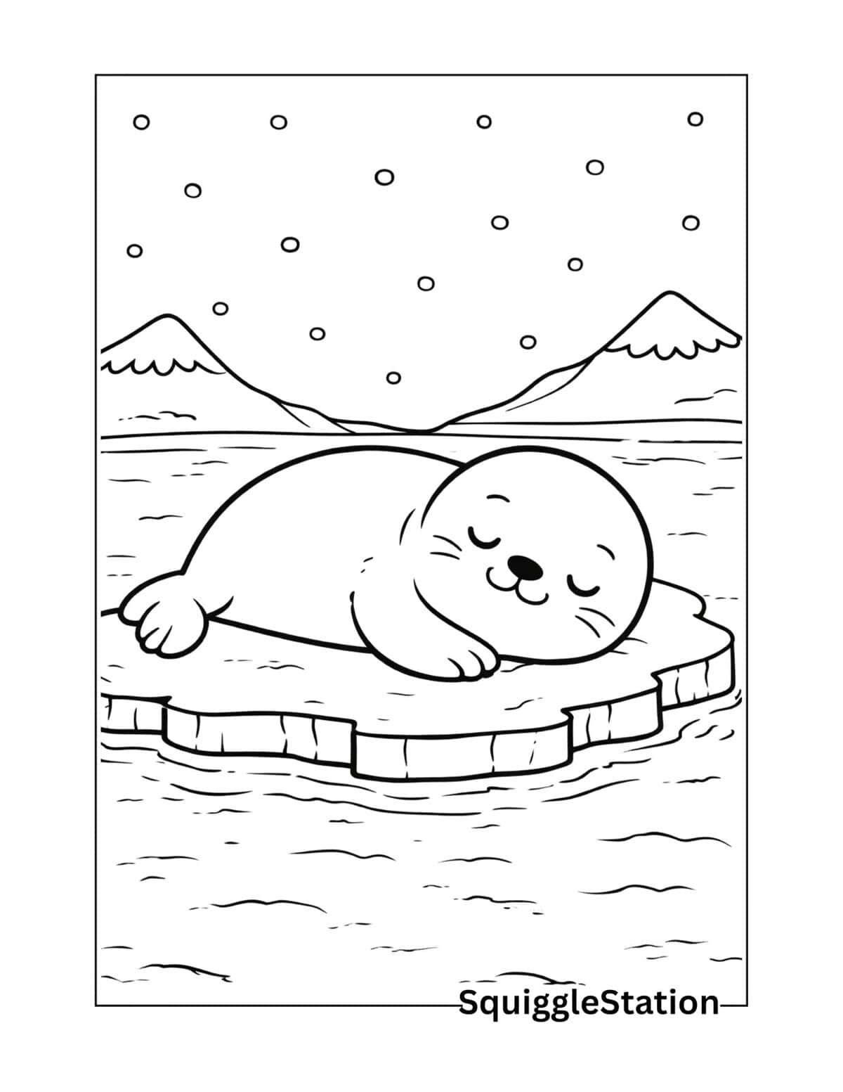 Arctic Seal Coloring Pages (Free Winter Animal Printables For Kids ...
