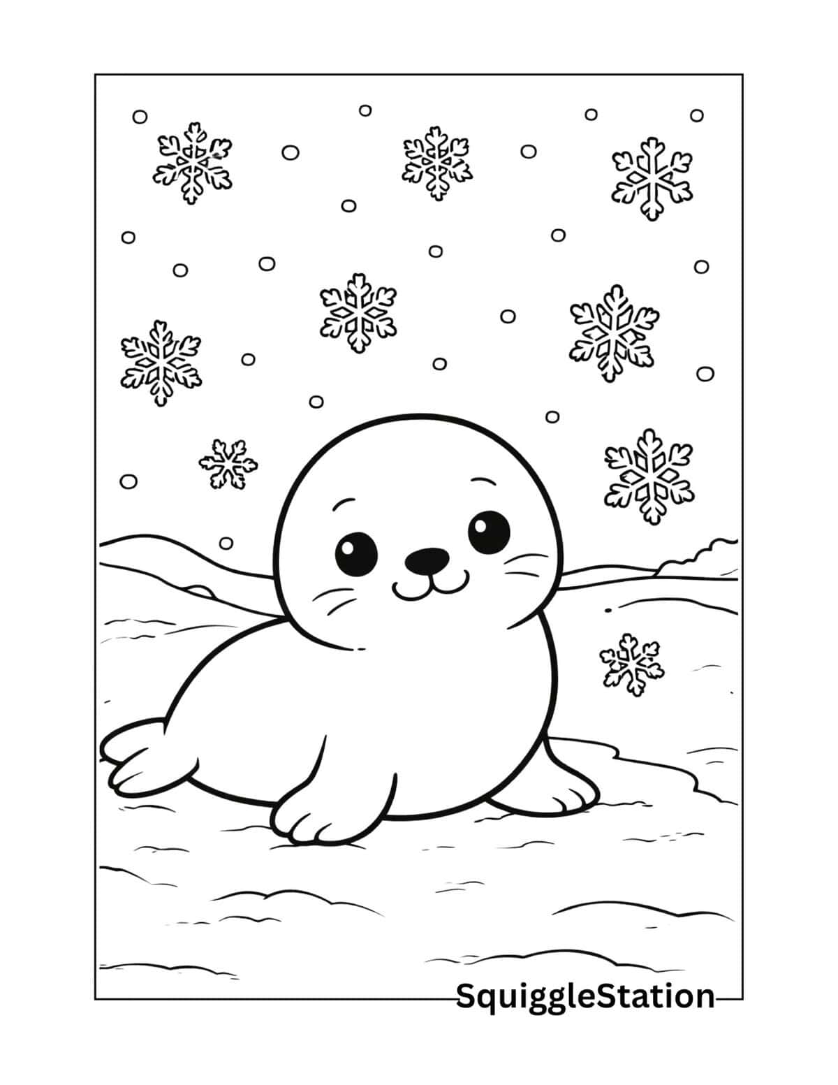 Arctic Seal Coloring Pages (Free Winter Animal Printables For Kids ...