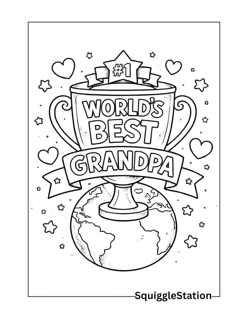 worlds best grandpa coloring page free printable for kids fathers day activity