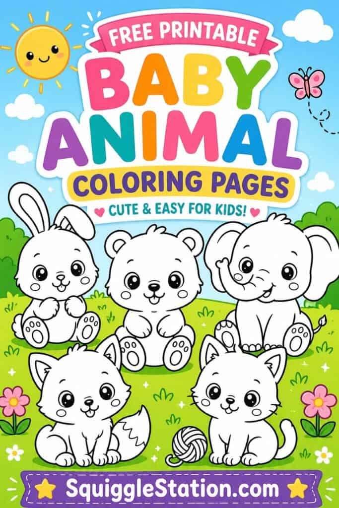 free coloring pages of baby animals