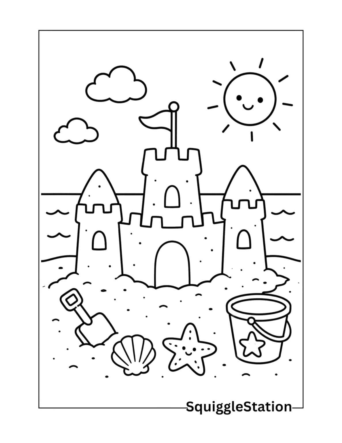 Summer Beach Coloring Pages (Free Printable PDFs For Kids ...