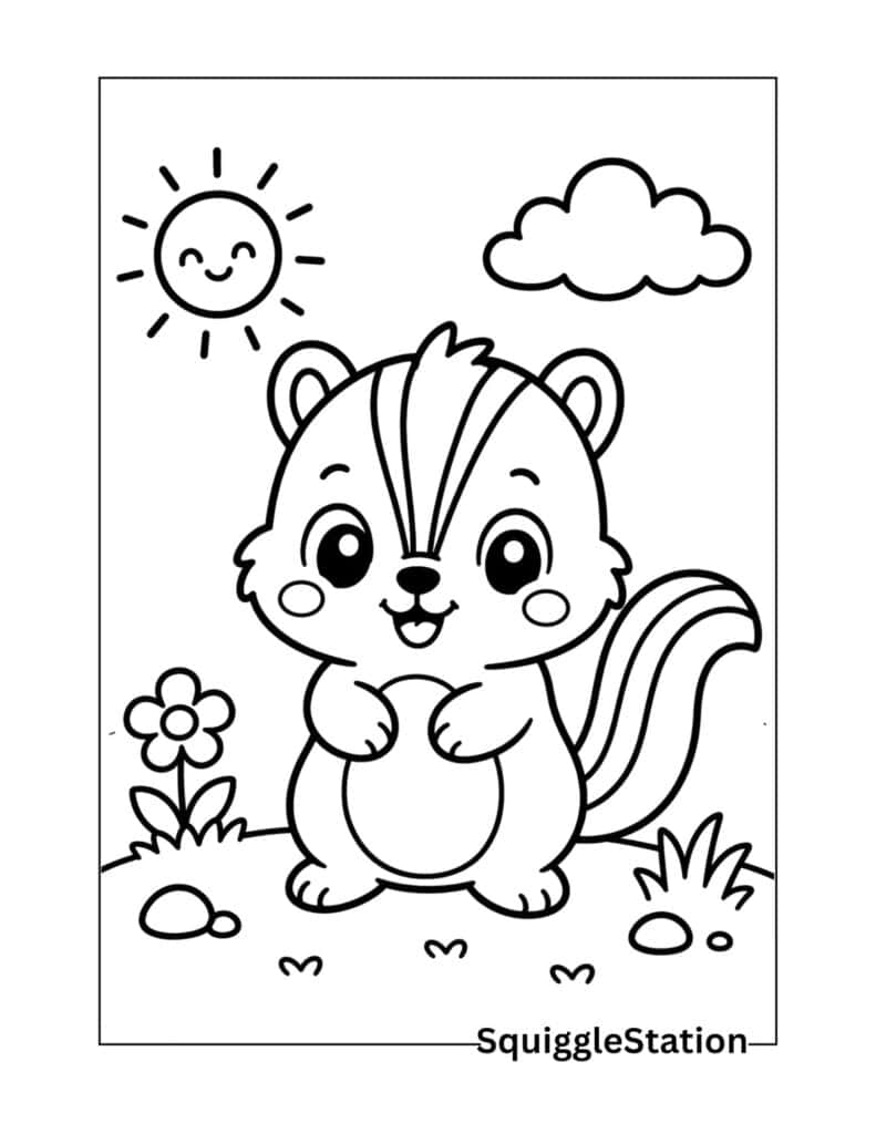 Cute Chipmunk Coloring Pages (Free Printable PDFs) 2 Baby Chipmunk Coloring Page Free Printable PDF for Kids