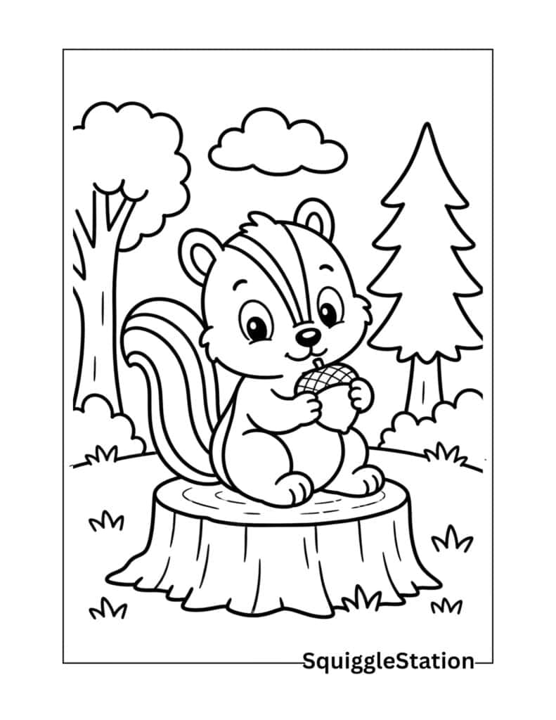 Cute Chipmunk Coloring Pages (Free Printable PDFs) 7 Cartoon Chipmunk Coloring Page for Kids Free Printable