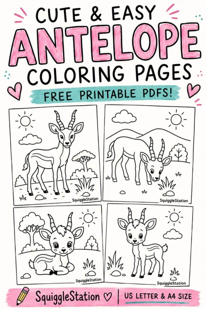cute antelope coloring pages pinterest share image